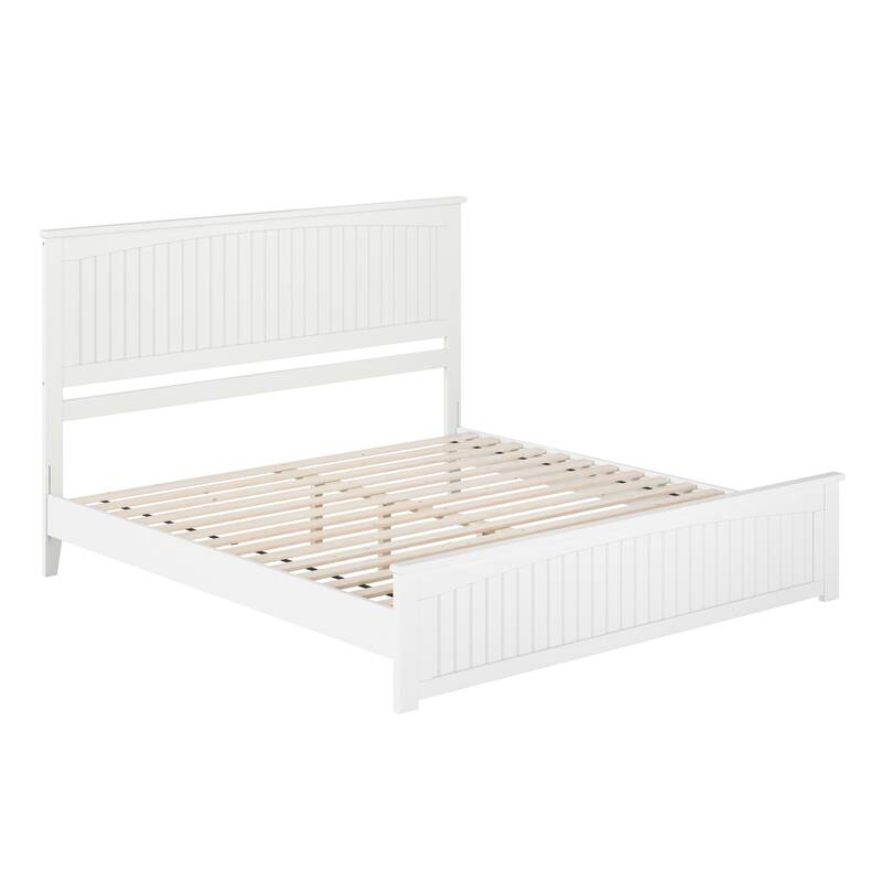 Naples Solid Wood Low Profile Platform Bed with Matching Footboard