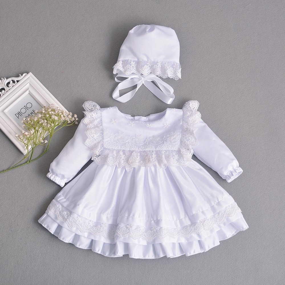 baptism dress with bonnet