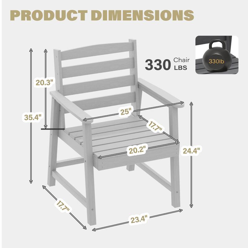 HDPE Outdoor All-weather chair, suitable for multiple scenarios