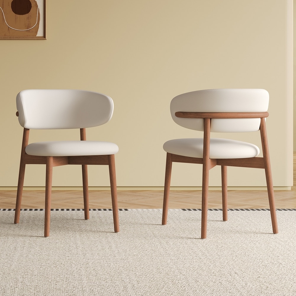 wood feet Dining Chair (Set of 2) - Stylish Wooden Chairs for Dining Room