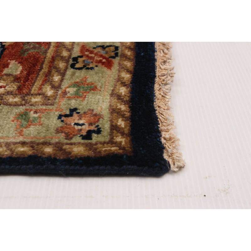 ECARPETGALLERY Hand-knotted Jules Sultane Dark Navy Wool Rug - 8'9 x 11'8