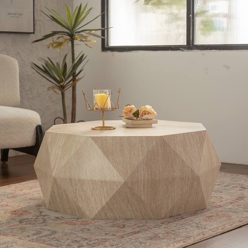 Modern Farmhouse Coffee Table Drum Coffee Table