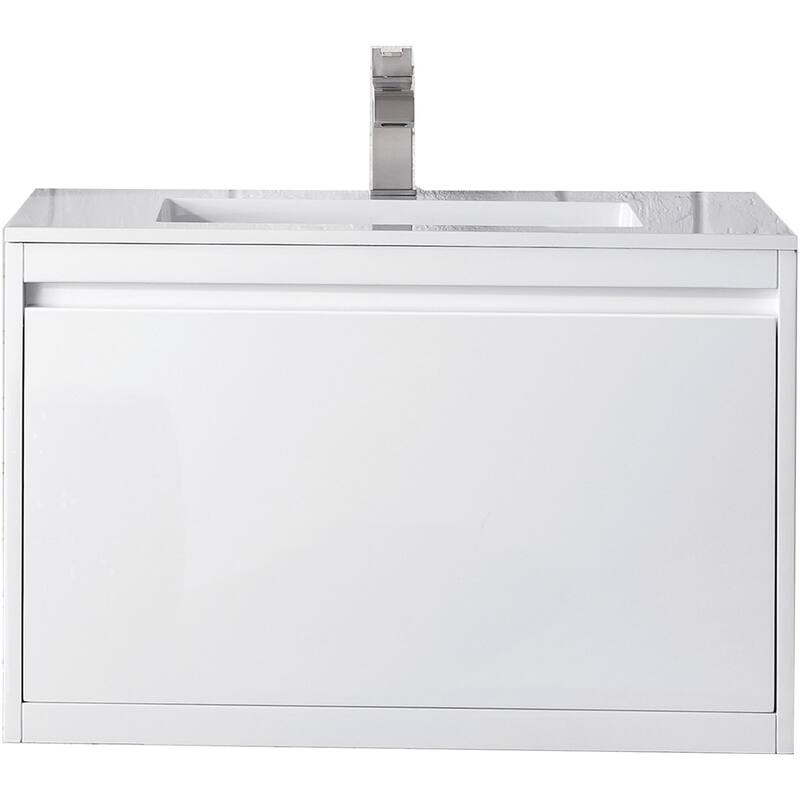 James Martin Vanities 805-V31.5-GW Mantova 32" Wall Mounted Single - Glossy White - Painted