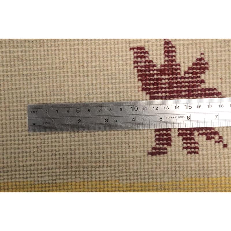 Hand Knotted Oriental 100% Wool Carpet Modern Geometric Green Gabbeh Area Rug - 9' 2'' X 5' 10''