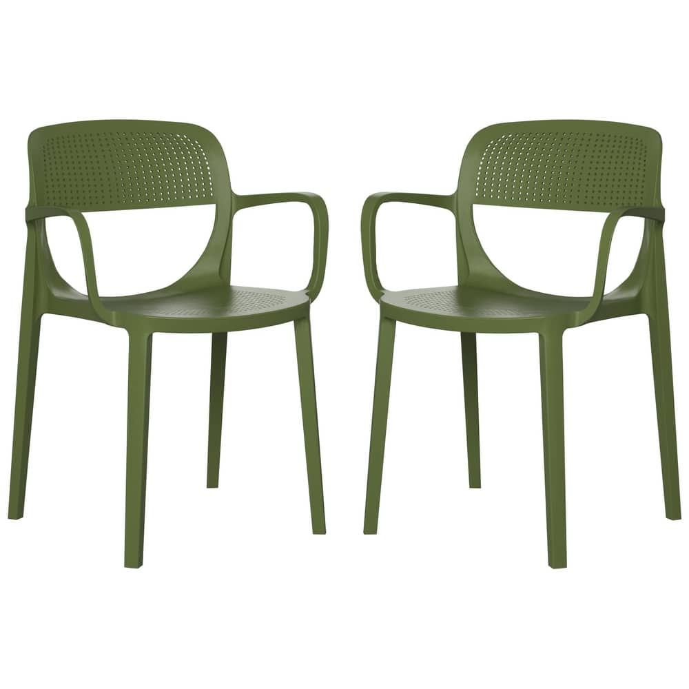 Frond and Form Outdoor Stacking Dining Armchair (Set of 2)