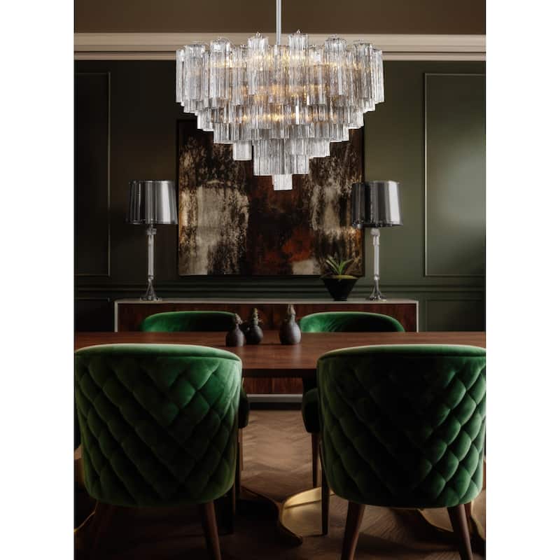 Addis 16 Light Polished Chrome Chandelier - 32"W x 21.5"H x 32"D