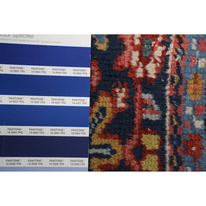 Hand Knotted Oriental 100% Wool Carpet Traditional Floral Red Heriz (serapi) Area Rug - 10' 5'' X 7' 2''