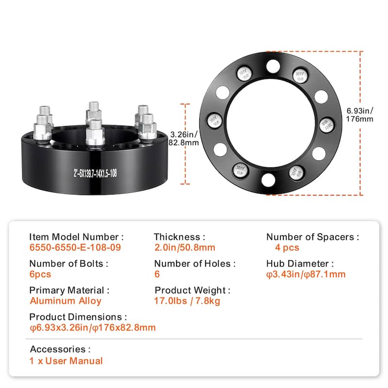 Wheel Spacers，Wheel Adapters Fit for Various Cars.