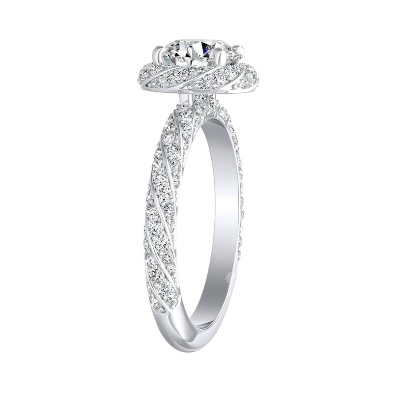 Auriya 14k Gold 1 1/6ctw Vintage Round Halo Diamond Engagement Ring (G-H, VS1-VS2)