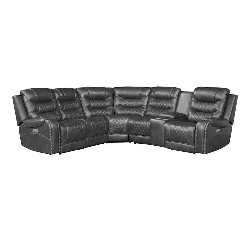 Lenci Modular Power Reclining Sectional Sofa - Grey