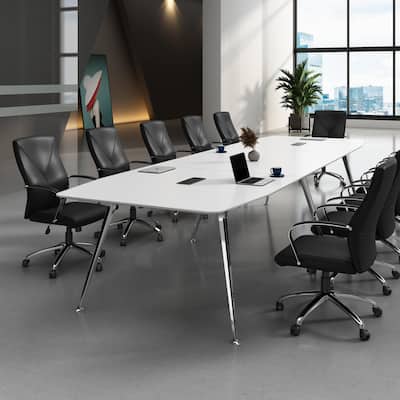 Boss LeatherPlus Executive Chair with Chrome Finish