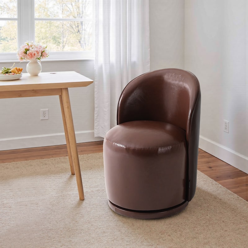 23" W Upholstered Swivel Side Chair for Dining Room, Balcony, Parlour