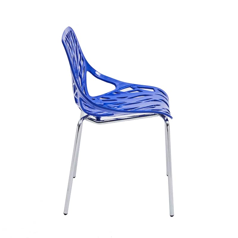 Porthos Home Paola Dining Chairs Set Of 4, Plastic Back, Iron Legs