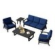 preview thumbnail 90 of 99, 5-Piece Teak Outdoor Conversation Set with Tables.
