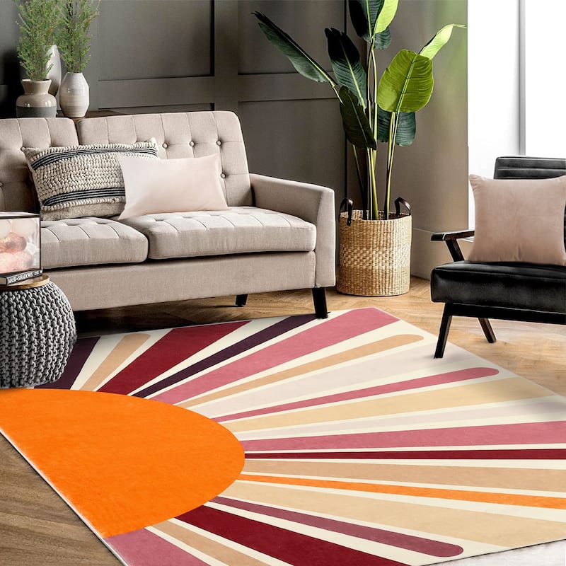 Garvee Rainbow Sol Kids Area Rug
