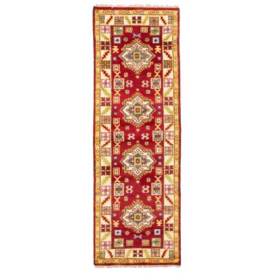 ECARPETGALLERY Hand-knotted Royal Kazak Red Wool Rug - 2'8 x 8'7
