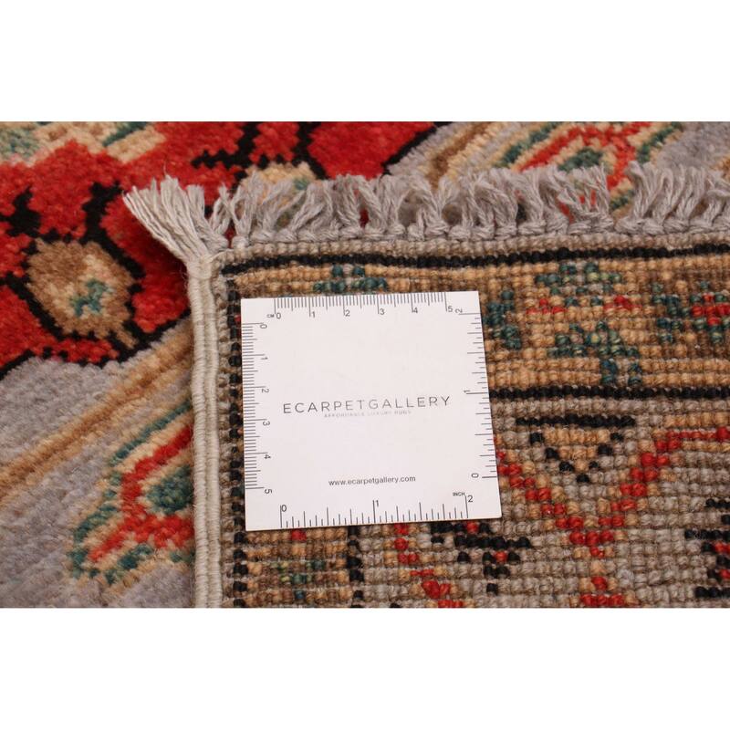 ECARPETGALLERY Hand-knotted Finest Ghazni Grey Wool Rug - 2'5 x 9'8