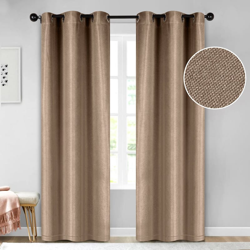 Superior Jaxon Washable Room Darkening Curtains, Set of 2 Panels