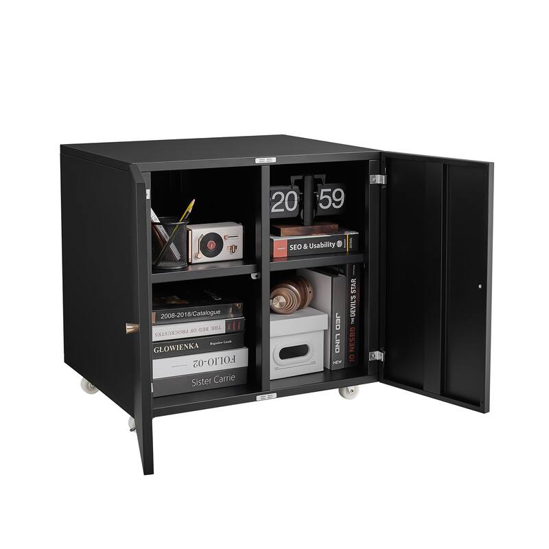 Printer Stand with Wheels, Mobile Filing Cabinet