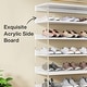 preview thumbnail 4 of 11, 9-Tier Wood Shoe Storage Rack with Acrylic Side for Entryway