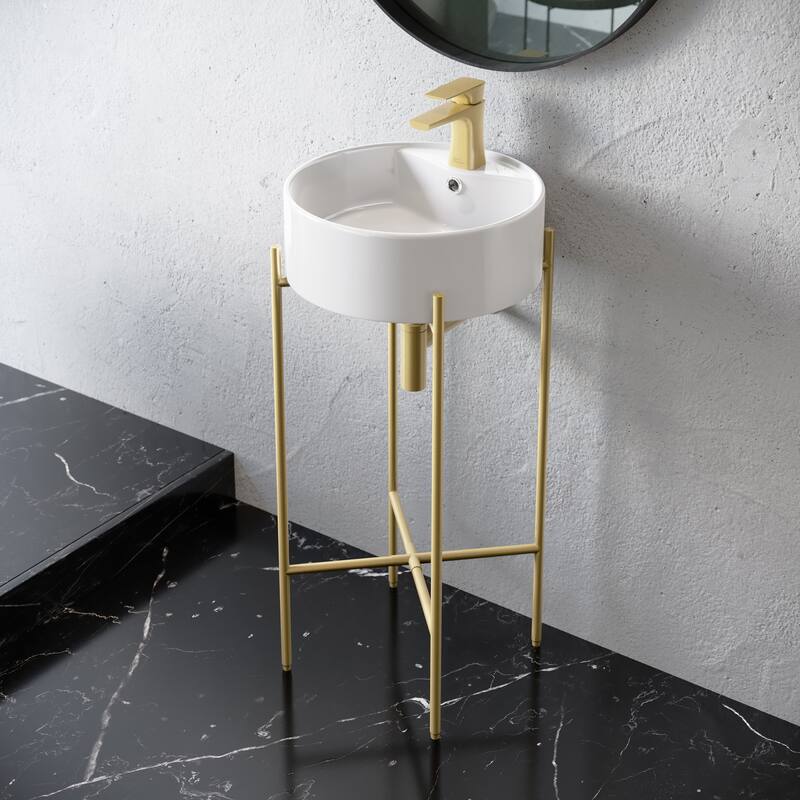 Swiss Madison SM-CS800 Monaco 15-3/4" Circular Ceramic Console