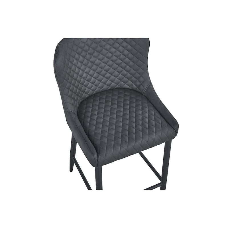 Upholstered barstool With Tufted Cushion, Set of 2