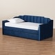 preview thumbnail 15 of 23, Lennon Modern and Contemporary Velvet Fabric Daybed with Trundle