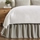 preview thumbnail 1 of 1, Burlap Dove Grey Ruffled King Bed Skirt 78x80x16 King - Grey