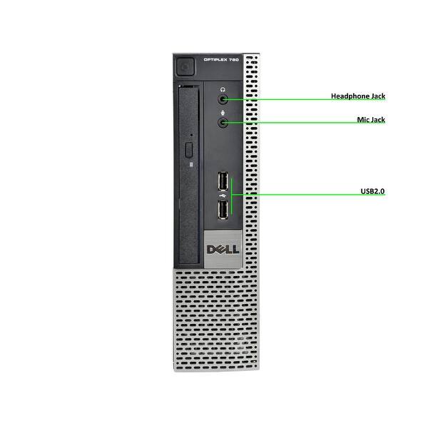 Dell Optiplex 780 USFF INTEL DUAL CORE 4,0 GB RAM 250 GB DVD-RW Win7 64bit Ricondizionato Certificato