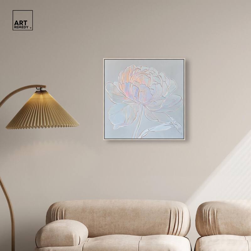 Embossed Flower I Canvas by Art Remedy