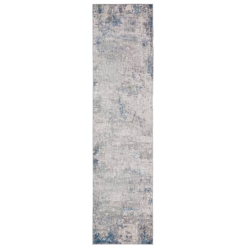Vista Home Montreux Contemporary Abstract Gray Area Rug - 2' X 8' - Runner/Rectangle