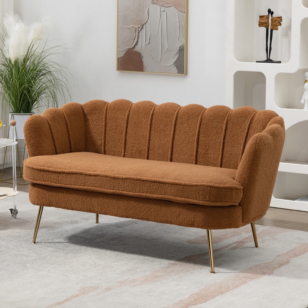 59"W Mid-century Modern Tufted Loveseat Upholstered Sofa