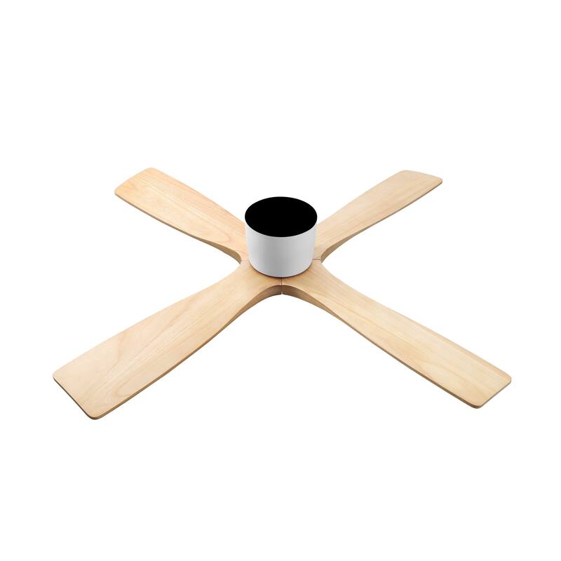 MLiAN 48" 4 Blades Indoor DC Flush Mount Ceiling Fan with Remote