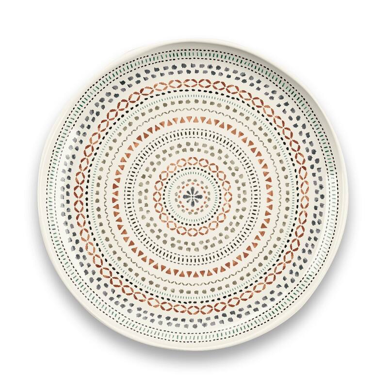 Abode Homewares by TarHong Desert Mandala Dinner Plate, Planta Matte, 10.5 x 0.8", Set of 6