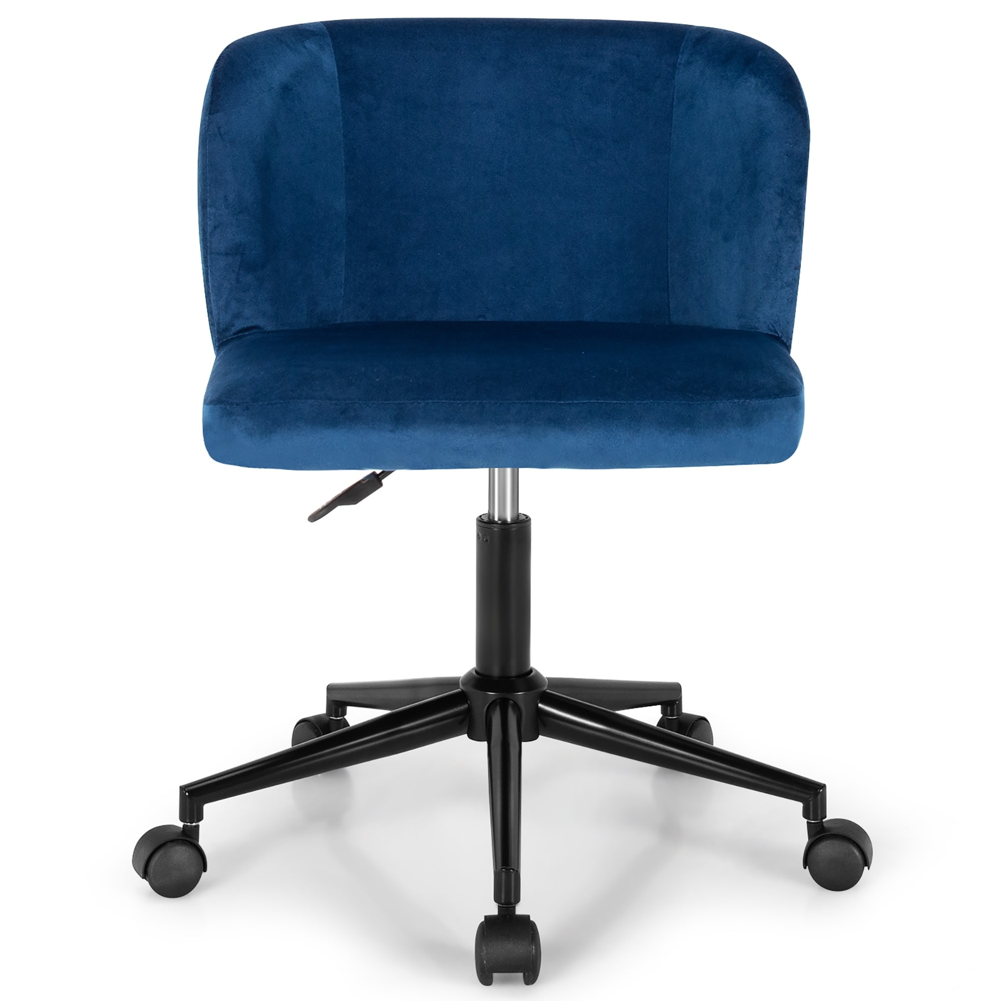 Costway Velvet Accent Office Armchair Adjustable Swivel Removable