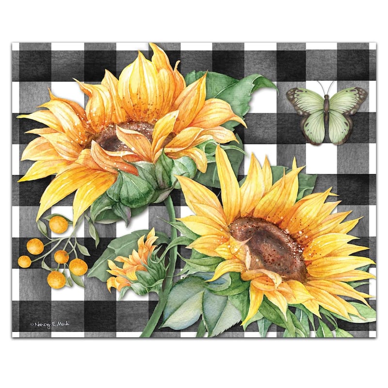 Counterart Glass Cutting Board Counter Saver 10" x 8" - Sunflower Fields - 10x8x.030