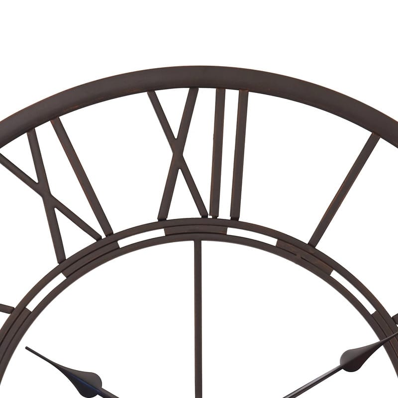 UTOPIA ALLEY Oversized Roman Round Wall Clock, Large Wall Clock, Big Clocks for Living Room Decor, 27 inch Diameter