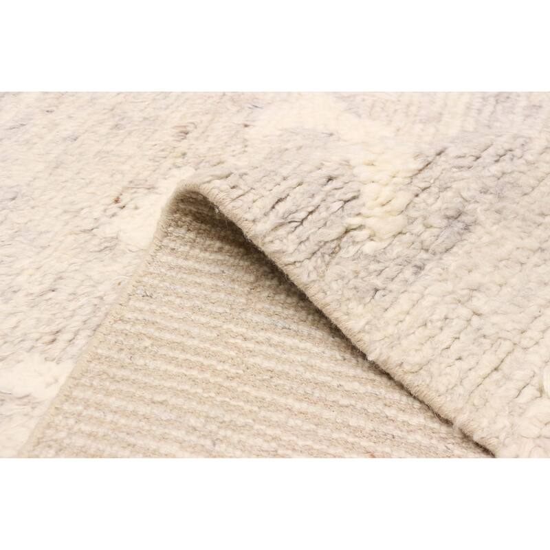 ECARPETGALLERY Hand-knotted Tangier Light Grey Wool Rug - 8'3 x 10'1