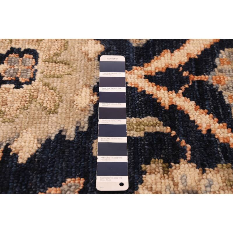 ECARPETGALLERY Hand-knotted Jules Serapi Dark Navy Wool Rug - 7'11 x 9'9