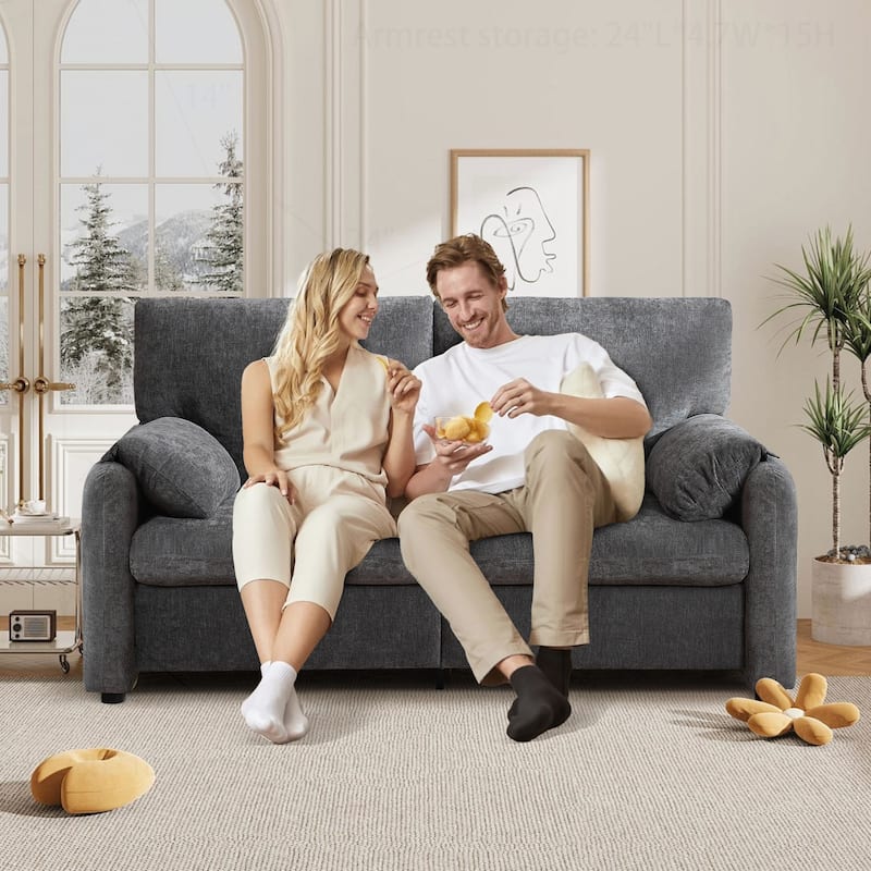 Comfortable Down-Filled Sofa for Living Room and Bedroom, Enhancing Home Style