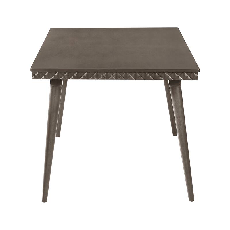 Rectangular Wood Dining Table with Tapered Legs in Dark Brown - Dark Brown