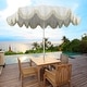 preview thumbnail 69 of 157, 9ft Tassel Patio Umbrella Auto-Tilt, Crank , by JONATHAN Y Light Gray/White/Cream