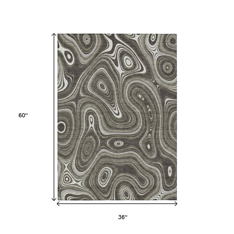 HomeRoots Geometric Transitional Rectangle Outdoor Rug
