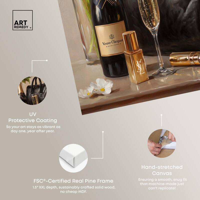 Cheers to Lovely Glam Canvas by Art Remedy, Gallery Wrapped