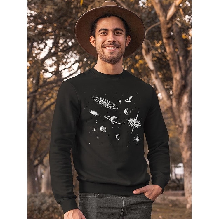 A Collection Of Space Objects Sweatshirt Men's -Image by Shutterstock