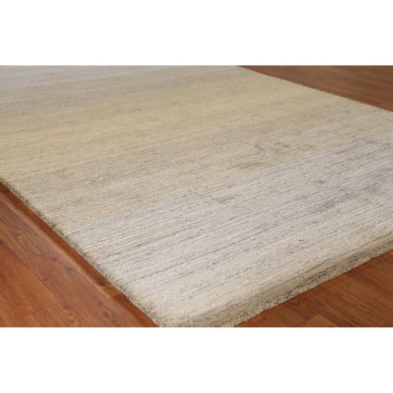 Contemporary Modern Indian Area Rug Stripe Hand-Tufted Wool Carpet - 5'3" x 7'7" - 5'3" x 7'7" - Multi-Color