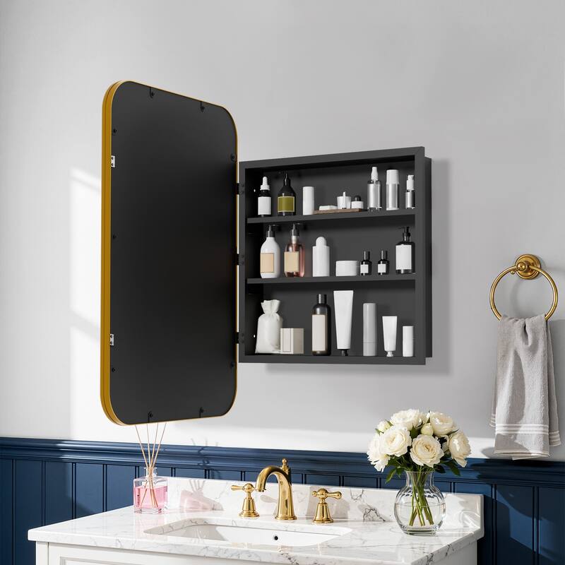 Dovelina Medicine Cabinet Wall-Mounted Cabinet with Magnetic Doors - 29.9*19.7