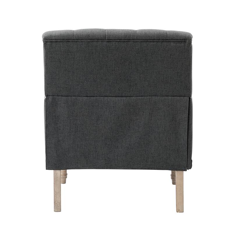 Geltrude Traditional Upholstered Accent Chair with Button Tufted Back Set of 2 by HULALA HOME