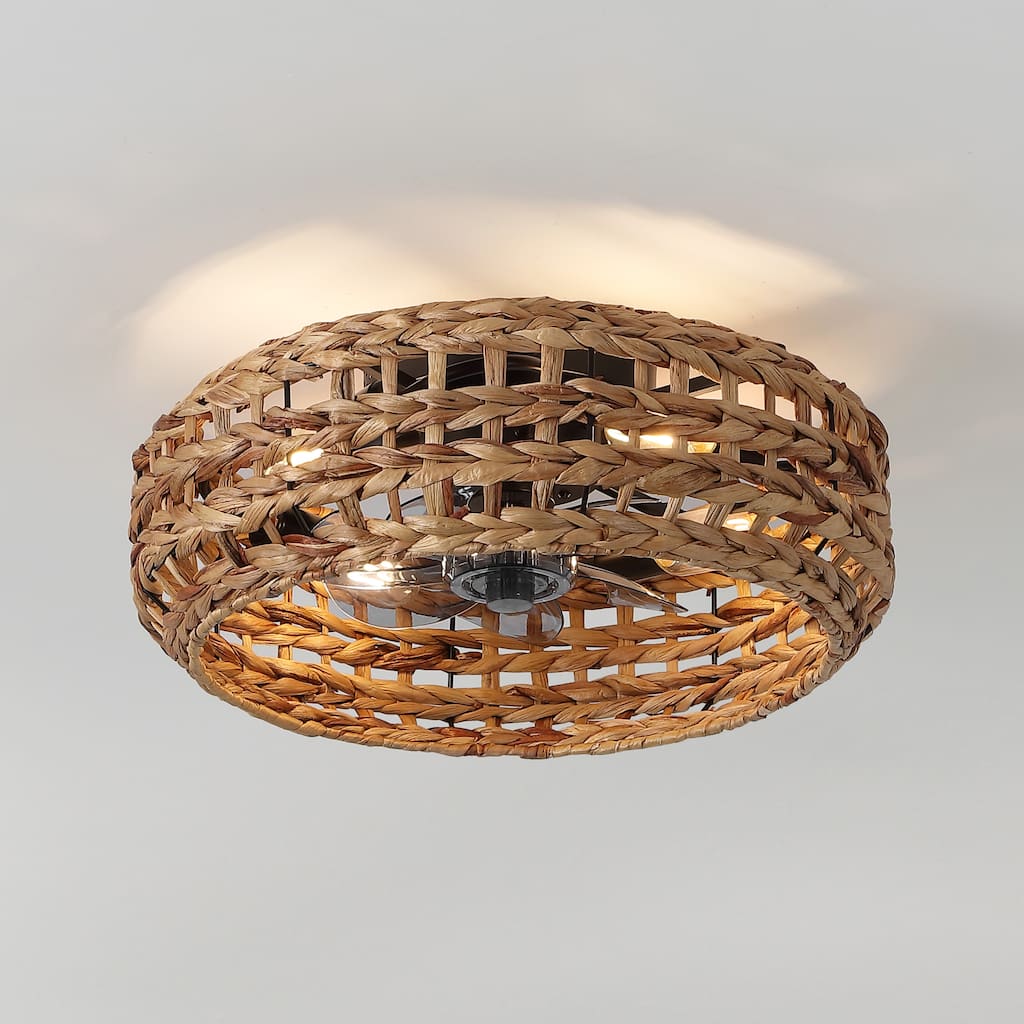 JONATHAN Y Ceiling Fan, Remote-Controlled Bohemian - 8.5 H x 20.25 L x 20.25 W