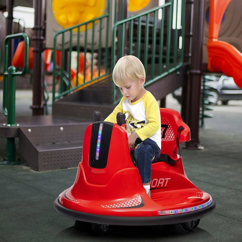Toddlers Bumper Car Electric Ride On Car with Safety Belt 360 Spin